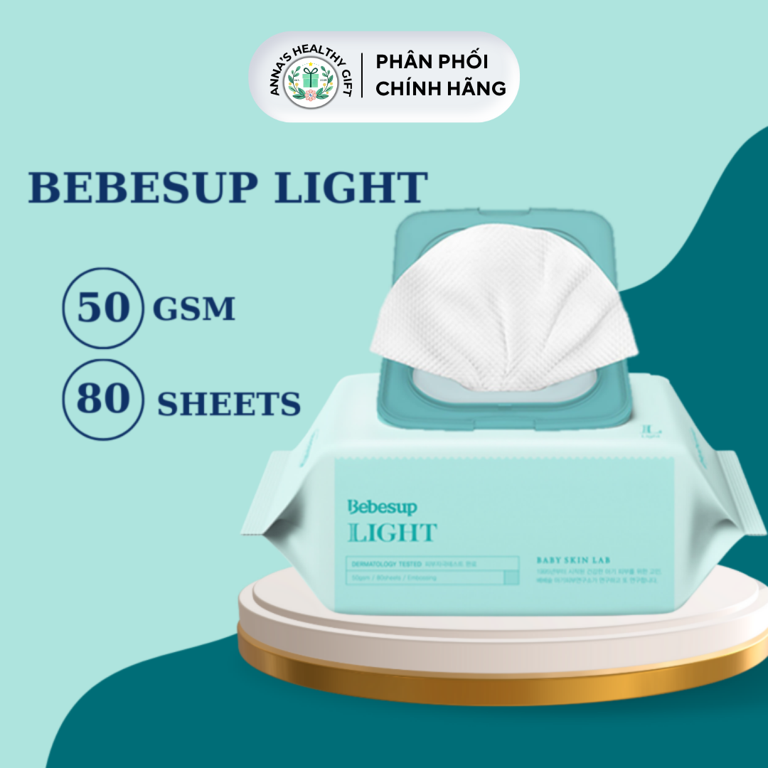KHĂN ƯỚT BEBESUP LIGHT 80 TỜ