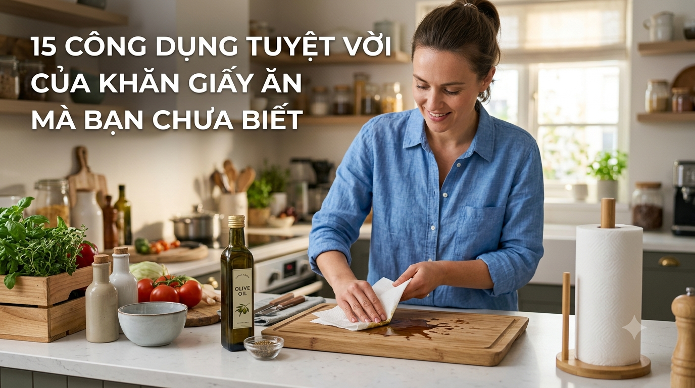 15 công dụng tuyệt vời của khăn giấy ăn