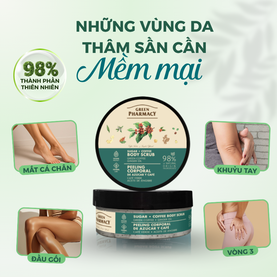Tẩy Tế Bào Chết Body Scrub Cà Phê Xanh Và Dầu Gừng 200ml Hỗ Trợ Săn Chắc Mịn Da - Ảnh 3