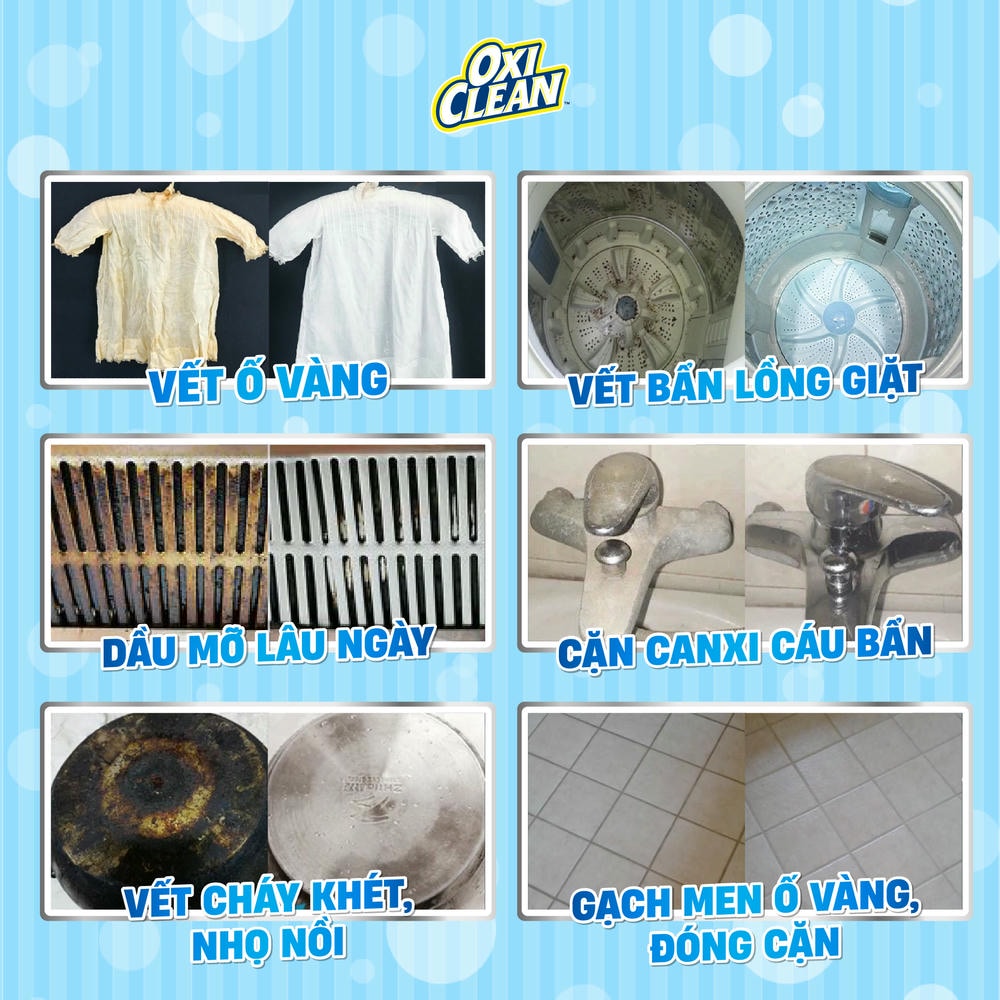 TẨY ĐA NĂNG AN TOÀN OXICLEAN MULTI – PURPOSE STAIN REMOVER Chai 500G - Ảnh 6