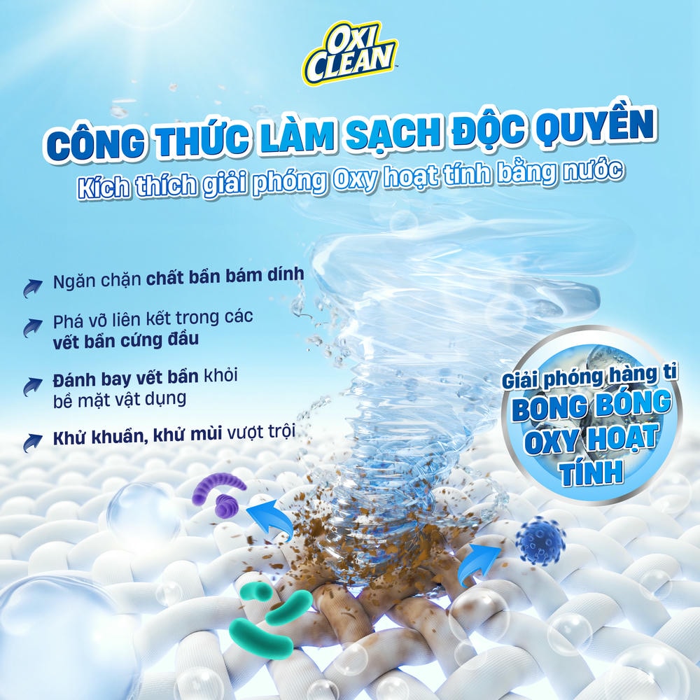 TẨY ĐA NĂNG AN TOÀN OXICLEAN MULTI – PURPOSE STAIN REMOVER Chai 500G - Ảnh 10